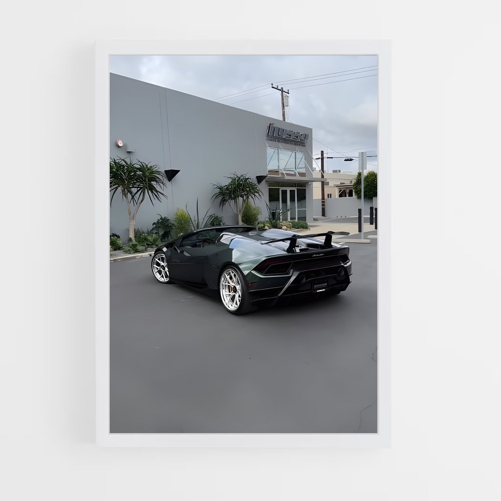 Poster Huracan Noir Performance – affiche Lamborghini (vue 3)